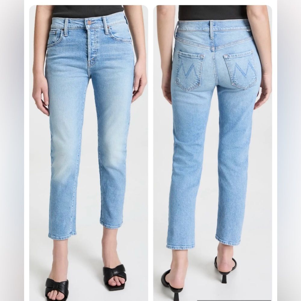MOTHER The Scrapper High Rise Ankle Straight Jeans in Camera Obscura Size 26